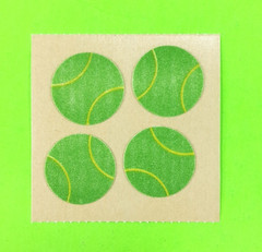 Vintage Fuzzy Great 7 Tennis Balls Sports Sticker Mod