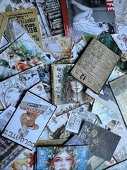 100+ piece ( Mini Cuts ) Lot Junk Journal Ephemera read description KIT
