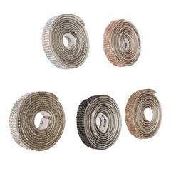 5pcs Self Adhesive Rhinestone Strips 5 Yards Total 1cm Width Cuttable DIY Rhines