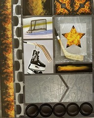 HOCKEY PUCKS Card-Stock Stickers (22pc)Scrappin’Sports•Ice skates•Net •Sticks•