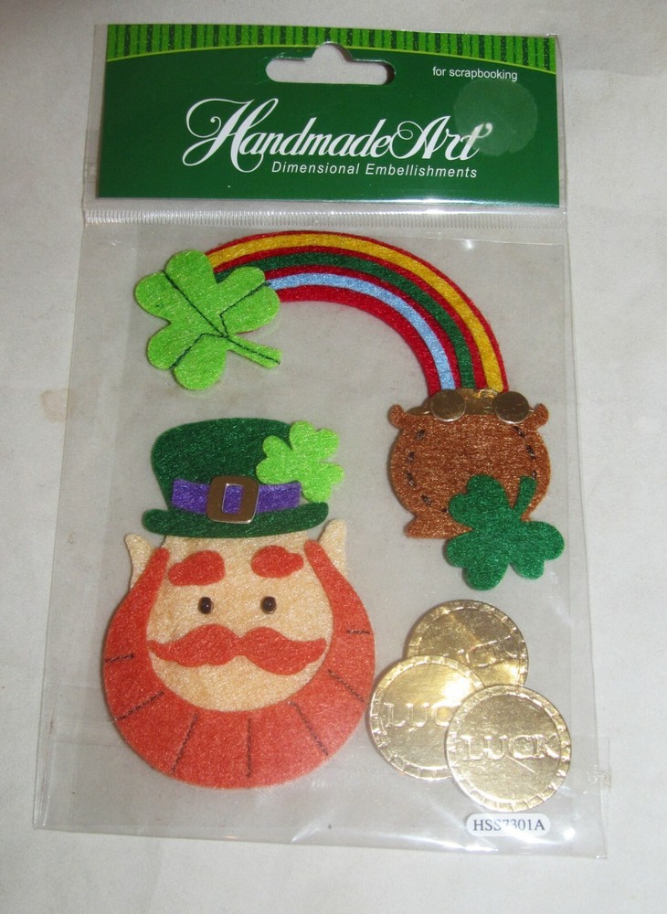 Art Craft Supplies Irish St Patrick’s Day Scrapbooking Dimensional Embellishment