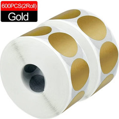 600Pcs Gold Silver Round Scratch Off Stickers Labels DIY Party Game Supplies