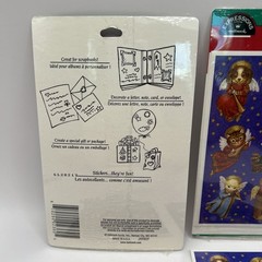 Vintage Set of 9 Sheets Hallmark Adorable Animal Angels Minstrels Stickers NIP