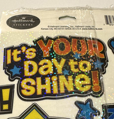 Hallmark Stickers Moveable Decorations Your Day to Shine Totally Rock Winner USA