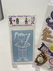 Softball Scrapbooking Lot Stickers 3D Deluxe Die Cuts Vintage 2 Pack Paper House