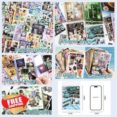 Teoippv Japanese Sticker Book Glass Dream 20 Sheets