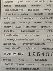 New Teresa Collins JOURNALING SNIPPETS 139 Word Stickers Signature Essentials