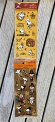Vintage Hallmark Thanksgiving Sticker Lot Sealed 12 Packs Peanuts , Foil Fall