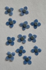 BLUE IMPETIENS FLOWER Embellishment (12pc)Jolee’s •Garden•Plant•Spring•Wedding