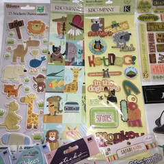 Zoo Animals Safari Scrapbooking stickers Lot