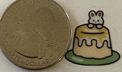 LITTLE GIRL W/CAKE Mylar Stickers(4pc)Kid•Bunny Rabbit•Flowers•Bear•Card Making•