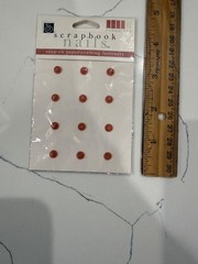 Scrapbook Interiors Nail Round Top Snap-On Paper-Crafting Fastener Scarlet Color