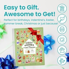 Cozy Homes of Furry Friends 500+ Sticker Book by Fun Toddler Calendar Activit…
