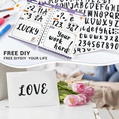 576 Pcs Waterproof Vinyl Letter & Number Sticker Set for Back to School Décor