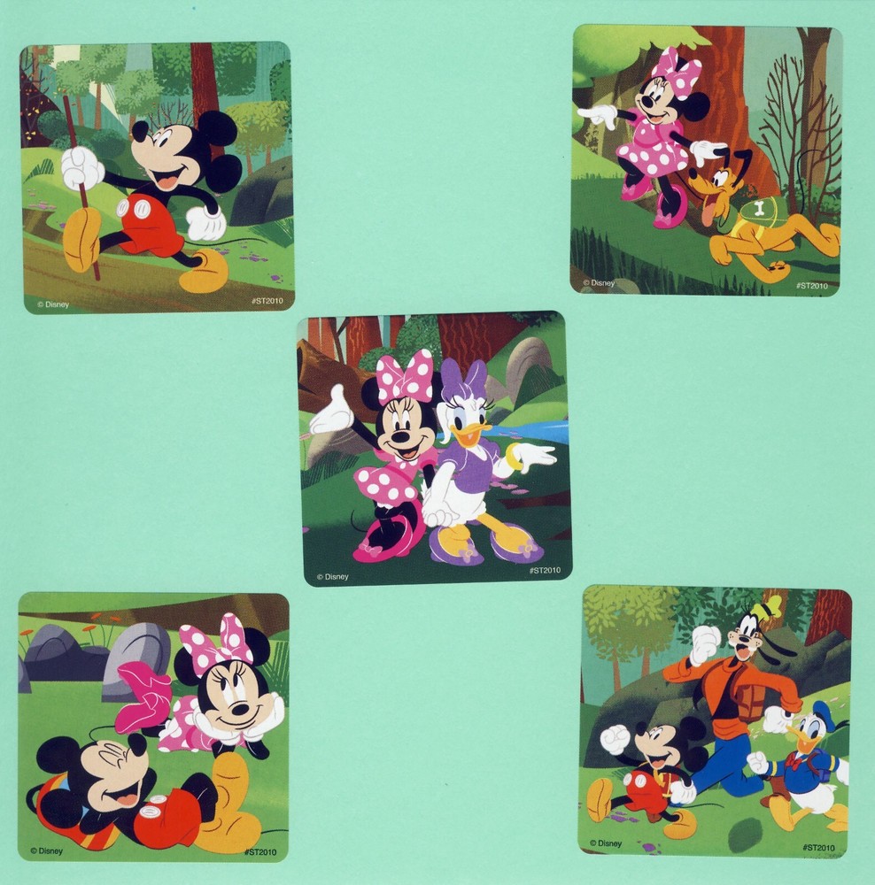 10 Mickey Mouse and Friends Take a Hike Large Stickers – Minnie, Daisy, Donald
