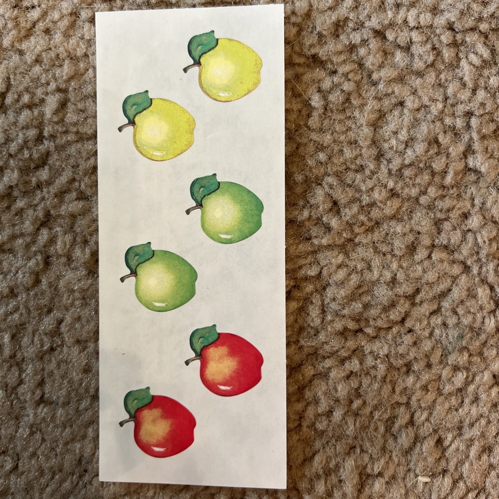 Creative Memories Stickers Fruit Apples Red Green Yellow
