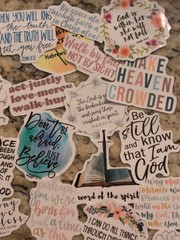 Inspirational Jesus Christian Stickers – 50Pcs Bible Verse Phrase Multicolor