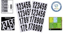 Versatile 240 Pcs Waterproof Number Stickers – Ideal for Indoor & Outdoor Use