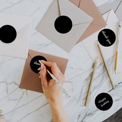 Black Stickers, Dot Stickers 2 Inch, Black Circle Sticker, 350pcs Garage Sale…