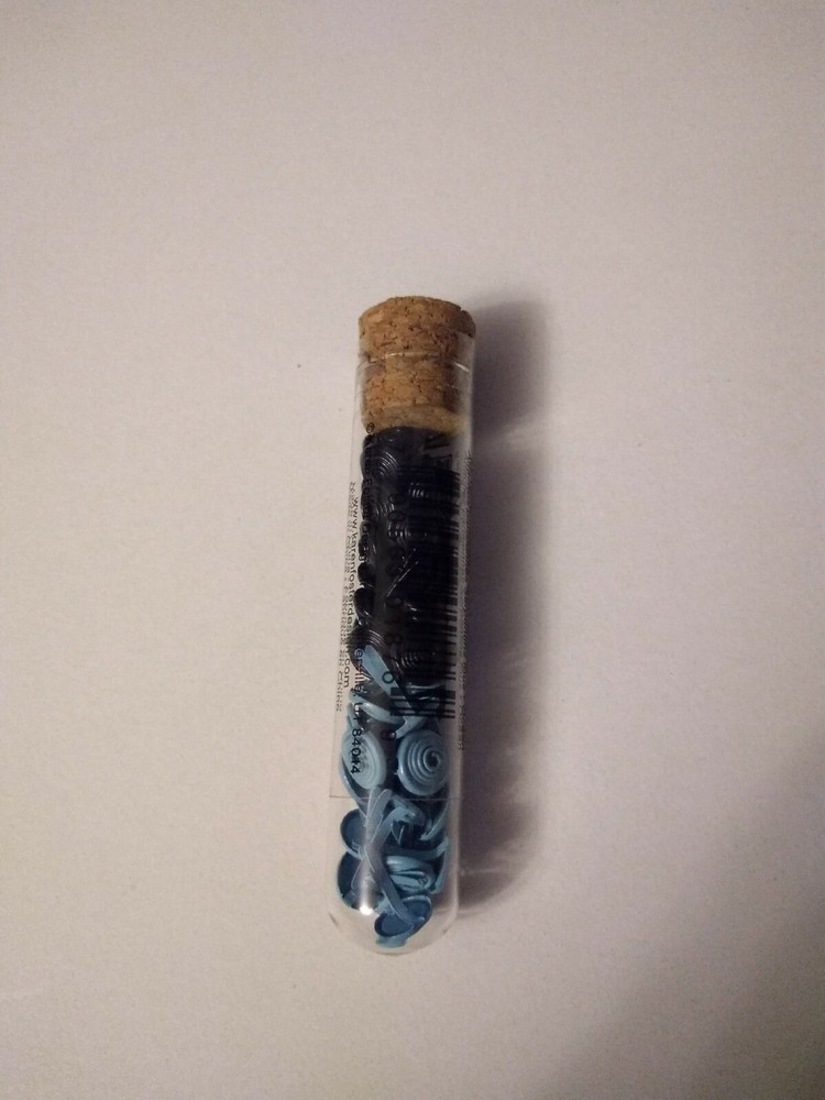 Crafts KF Crazy Coil Brads Ocean Blue 1/4″ Glass Tube Cork Stopper 44 Each