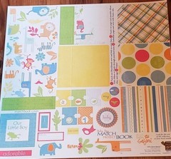Little Yellow Bicycle ~ Little Baby Boy ~ Matchbook Project ~ Scrapbook Cutout
