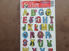 12 Sheets Color- Clings, Alphabet, Animal Clings, Stickers, 155 Clings, New