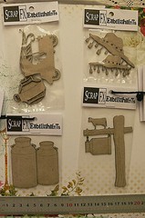 CHIPBOARD DieCut CREAM CANS, MAILBOX, HAT, HERITAGE PK – 4StyleChoice Scrap FX G