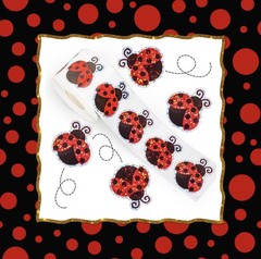 Lady Bug Stickers 1.5 Inches Colorful, Bright, Fun