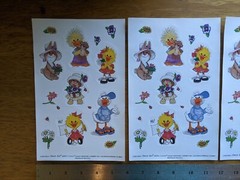 VTG 5 JUMBO SUZY’S ZOO VISITS CURRENT STICKER SHEETS SIZE 6″ X 9″ 90s EASTER