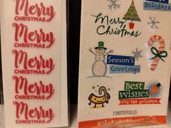 Christmas Crafts/Scrapbook Lot*Hallmark /AGC Stickers*Rub-ons*Glitter*New*