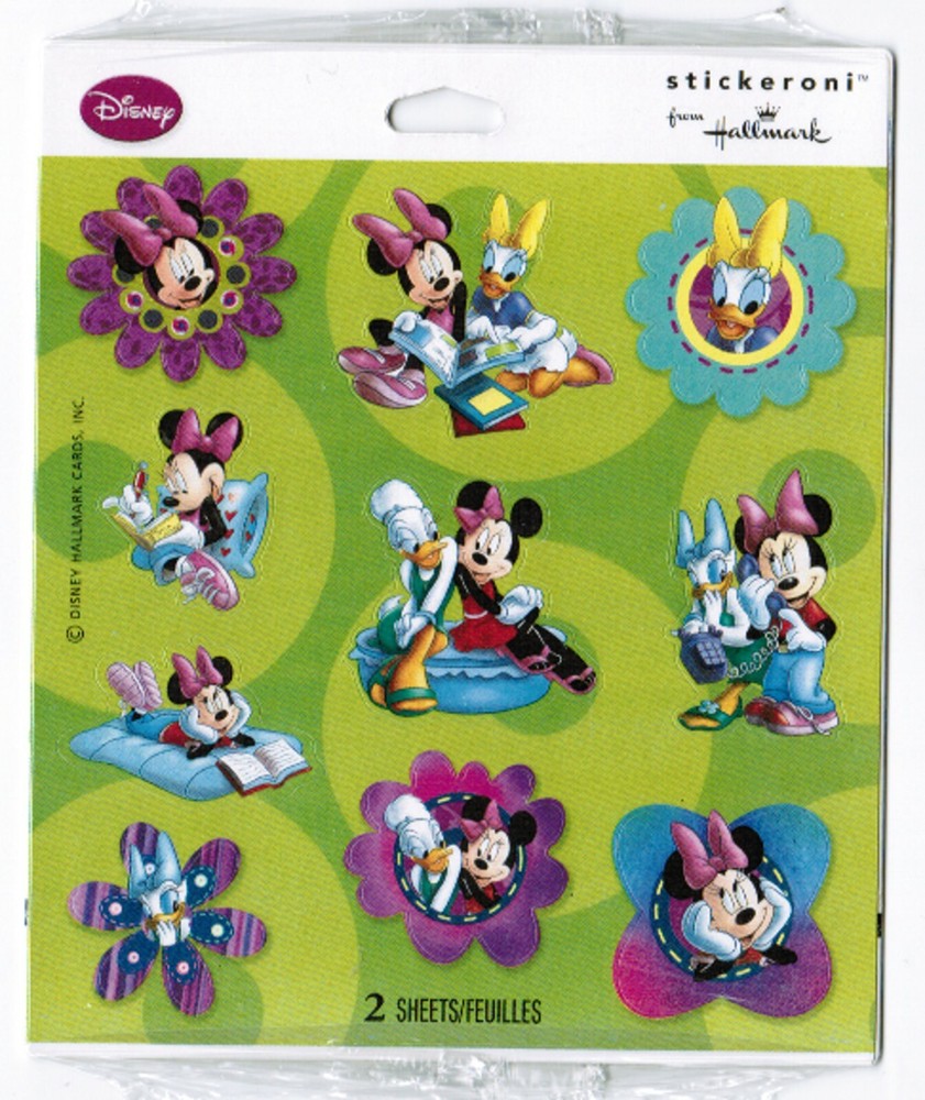 Disney Minnie Mouse Daisy Duck BFF Scrapbook Stickers! 2 Sheets! New Pack