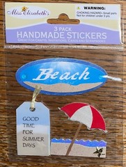 Miss Elizabeth’s Beach Title Good Time For Summer Days Vacation Umbrella Sticker