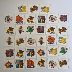 Vintage Stickers Lot of 33 Elephant Mouse Cat Dog Frog Octopus Fish Clown