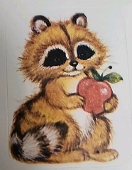 Vintage Stickers 1978 Brandywine Art LTD. Puppy Bunny Squirrel Racoon Incomplete