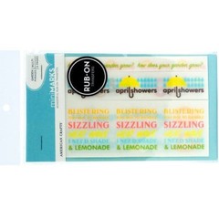 BACKYARD GARDEN PHRASE Rubon Transfer Pack Summer April Showers Spring Easter