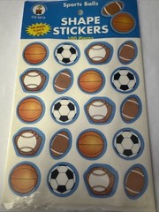 Vintage Sports Balls Shape Stickers 100 Pieces Carson-Dellosa Publishing Co