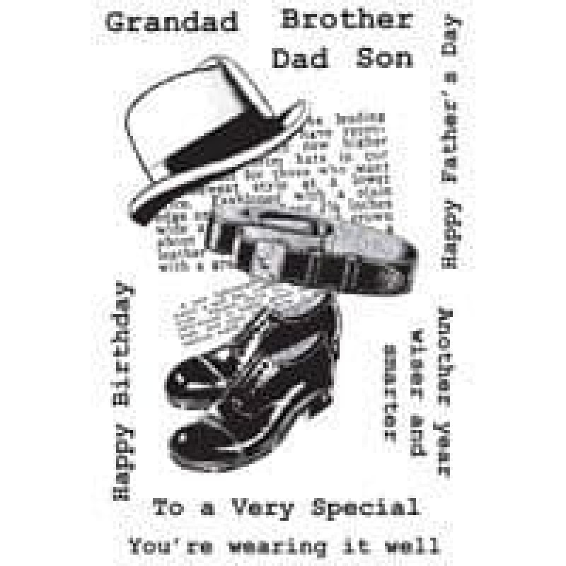 Woodware Craft Clear Stamp WEARING IT WELL Scrapbooking