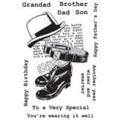 Woodware Craft Clear Stamp WEARING IT WELL Scrapbooking