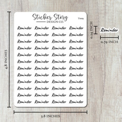 Reminder Planner Stickers