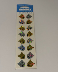 Hambly Studies Stickers Comedy Tragedy Masks Drama Theater Silver Gold 1990s USA