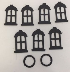 Tim Holtz Village Die Cuts * Village Manor * Black or White Cardstock * One Set