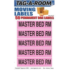 Color Coded Moving Box Label for Master Bedroom Easy Organization Stickers