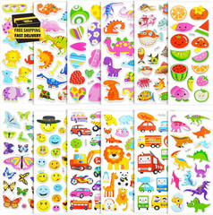 24 Sheets 500 + Stickers for Kids, Toddlers 2,3,4 Years Old, Teacher Reward Stic