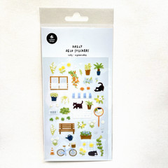 Suatelier Black White Cat Stickers Junk Journal Journaling Scrapbooking