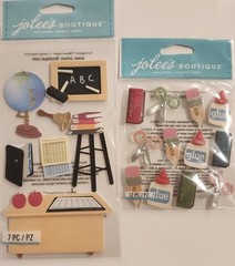 Lot of 6 JOLEE’S BOUTIQUE Sticko Creative Touch SCHOOL Scrapbooking Stickers