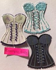 CORSET/BUSTIER Die-Cuts(6pc)2-1/4″x 2-3/4″Lingerie•Wedding•Stripper •Dancer•Bras