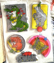 Vintage 1983 Soft ‘n Puffy Glitter Stickers 5 of 7 Series 2 Gordy International