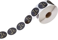 1000 Count Faux Glitter 1.5″ Thank You Stickers – Perfect for Gifts & Favors