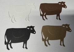 Cow Die Cut Cardstock Embellishments For Scrapbooking Card Making 8 Pieces