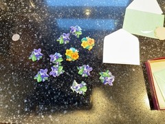 Vintage Superfine Dennison Designed Seals Floral Butterfly Flags Leaves USA